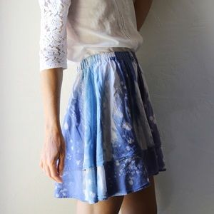Galactic Tie Dye Cotton Mini Skirt S M